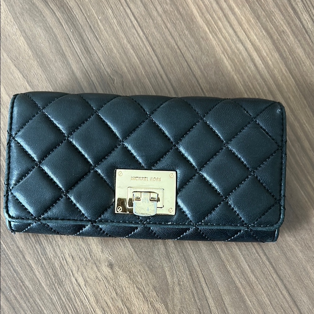 Michael Kors Black Quilted Wallet